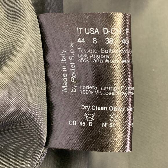 CINZIA ROCCA Size 8 Black White Wool Angora Zig Zag Jacket - Picture 7 of 8